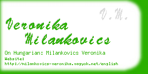 veronika milankovics business card